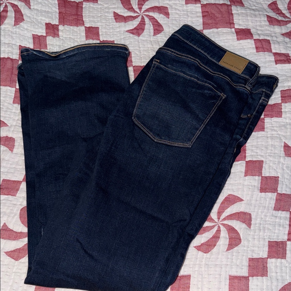 Dark Wash Straight Leg Jeans